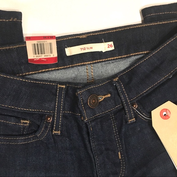 Levi’s 712 Slim Dark Wash Indigo size 26 - Picture 4 of 4